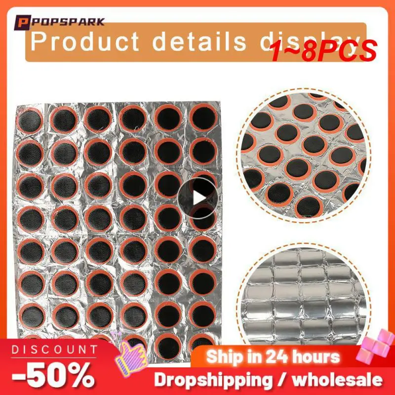 

1 ~ 8 шт. 25 мм 35 мм резиновая накладка для ремонта шин, круглые, квадратные, мотоциклетные, велосипедные, автомобильные шины, резиновые накладки, инструменты для ремонта шин