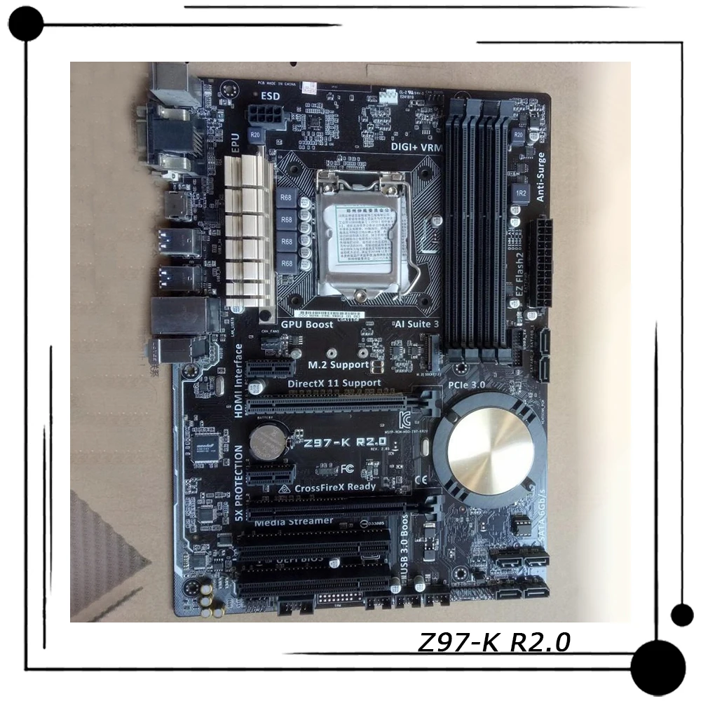 

Z97-K R2.0 для ASUS ATX материнская плата для настольного компьютера Intel Z97 LGA 1150 DDR3 поддержка Core i7/i5/i3/Pentium/Celeron 100% Протестировано Быстрая доставка