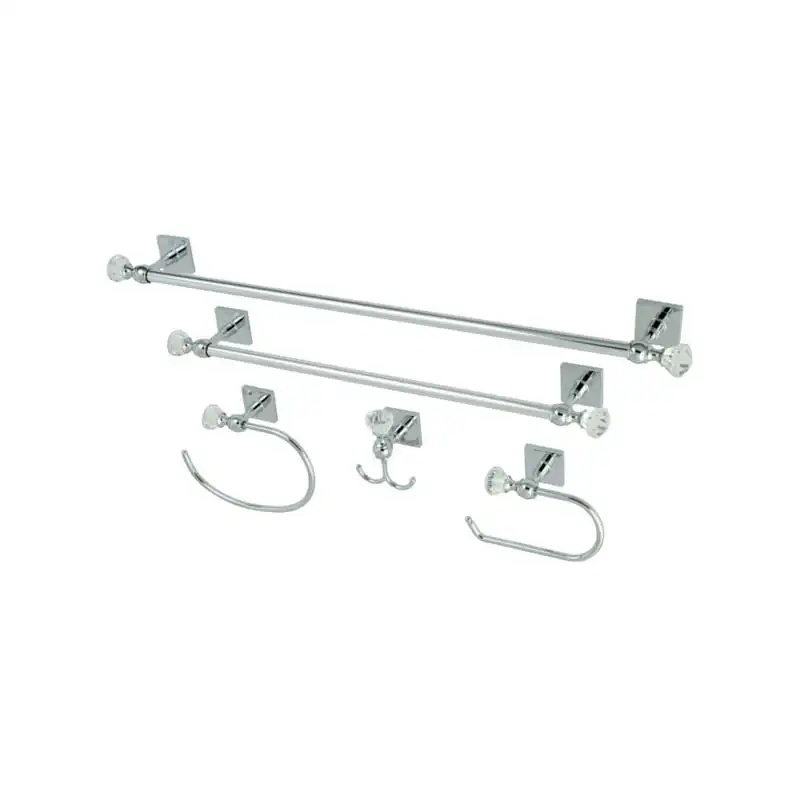 

5-Piece Bathroom Accessory Combo, Polished Chrome