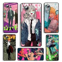 anime chainsaw man for huawei honor 60 se 50 30i 20 10i 10x 10 9x 9c 9a 8a x8 x7 lite pro black silicone phone case