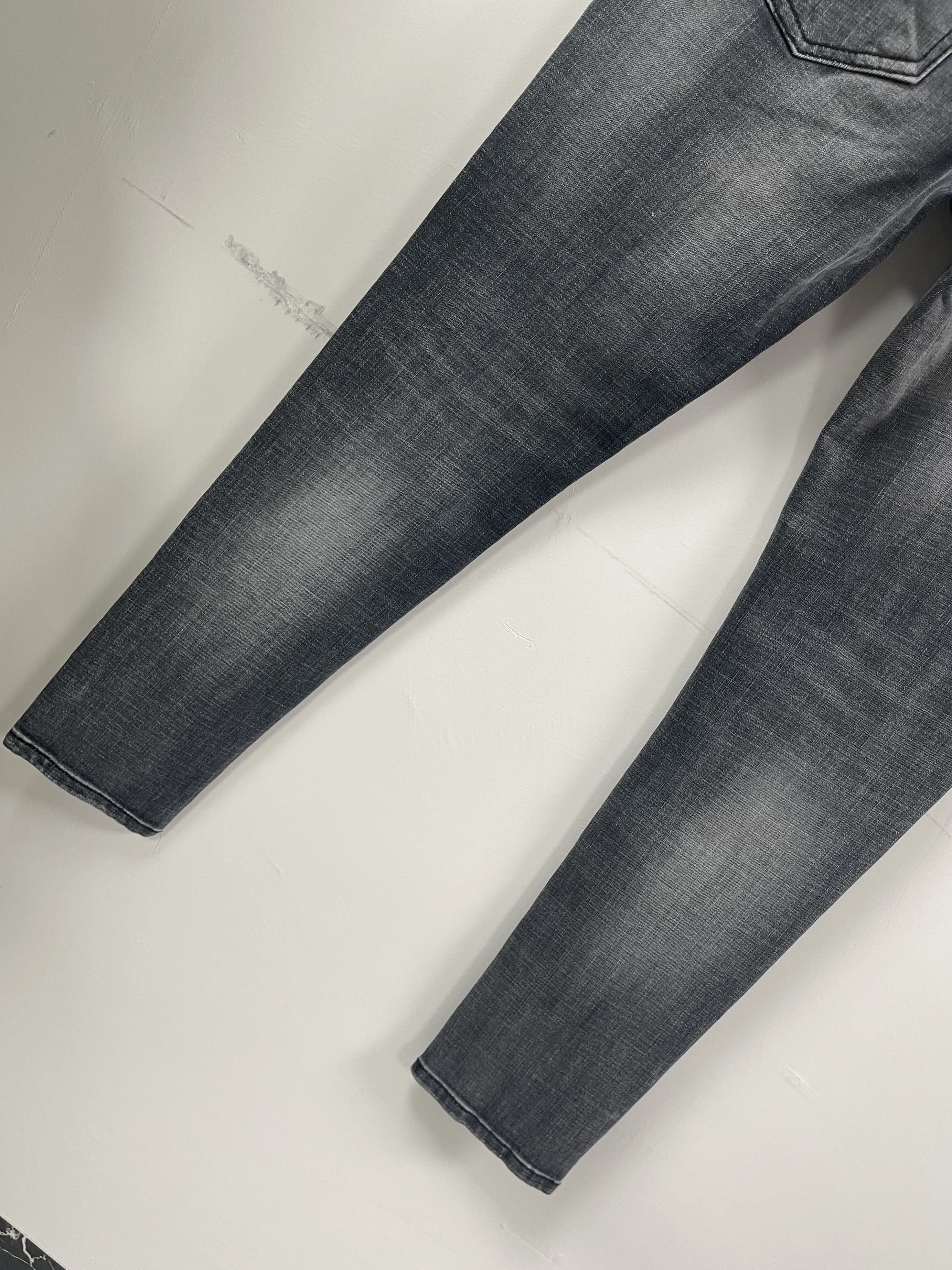 2024 новые модные мужские рваные нашивки с краской старые эластичные облегающие