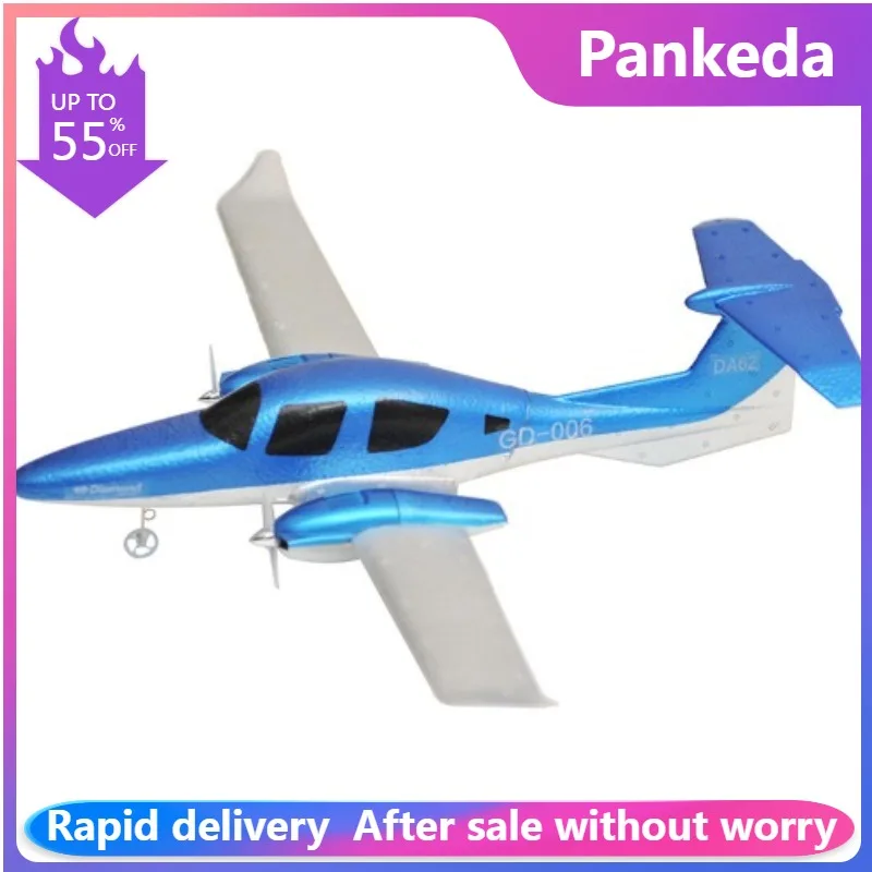 

GD006 DA62 RC Airplane 2.4G 2CH Remote Control Diamond Aircraft 550mm Wingspan Foam Hand Throwing Glider Drone DIY Kit for Kids