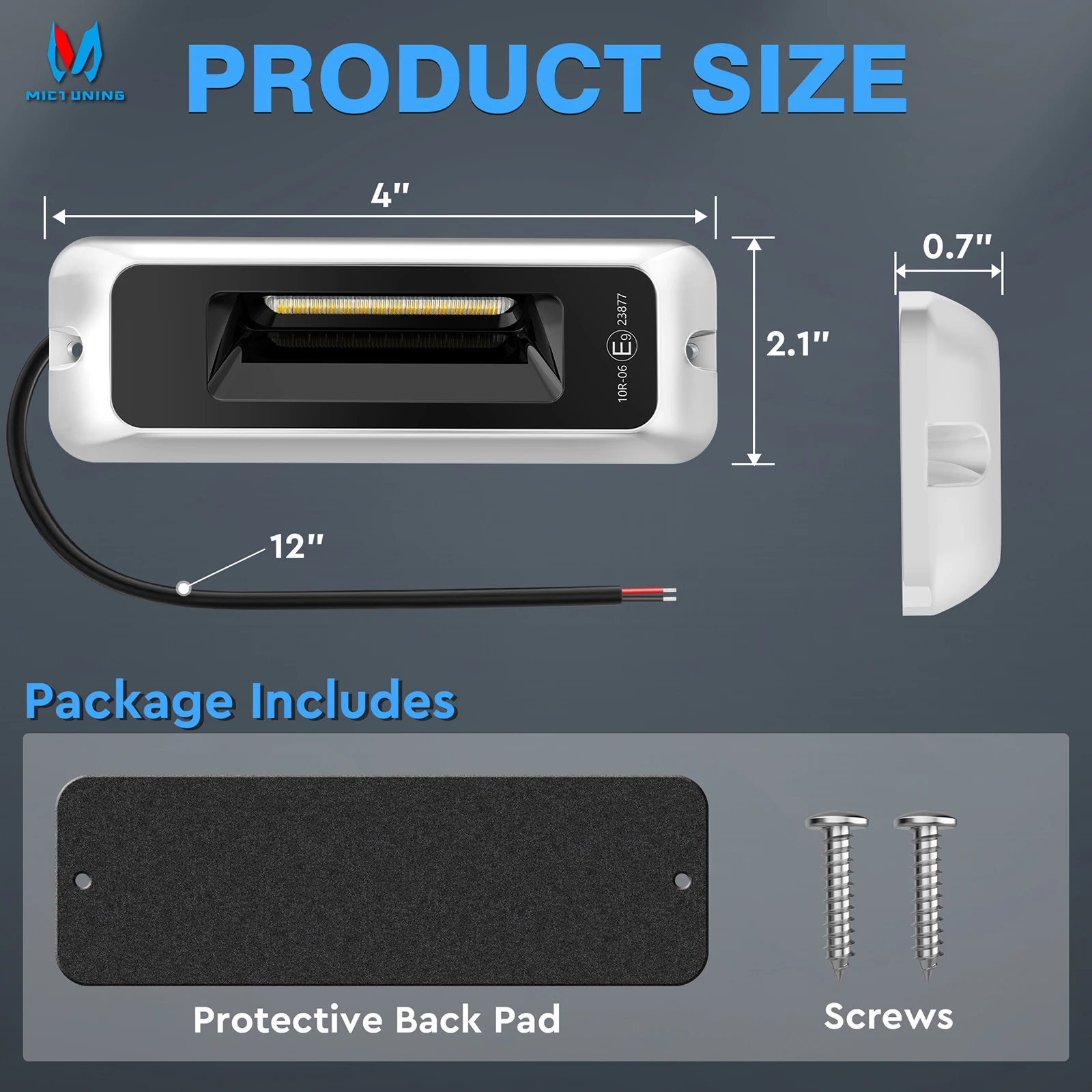 

MICTUNING 6-дюймовый внешний фонарь для крыльца на колесах 6000K уличный светодиодный тент для сада, кемпера, прицепа, грузовика, прихожей, лодки