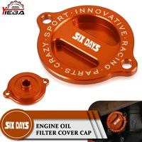 motorcycle accessories aluminum engine oil filter cover cap engine tank covers oil cap for 500exc sixdays 500 exc six days 2016