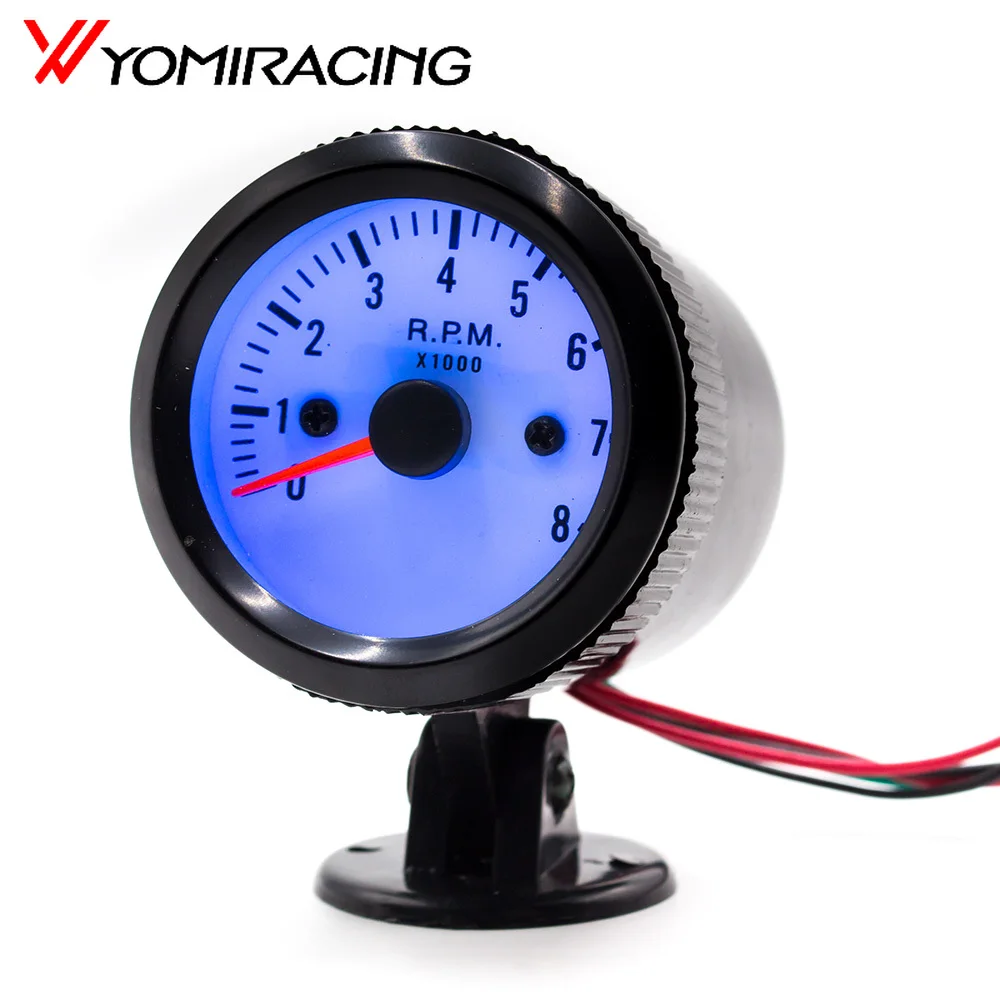 Тахометр YOMI автомобильный 2 дюйма 52 мм 12 В 0-8000 об/мин