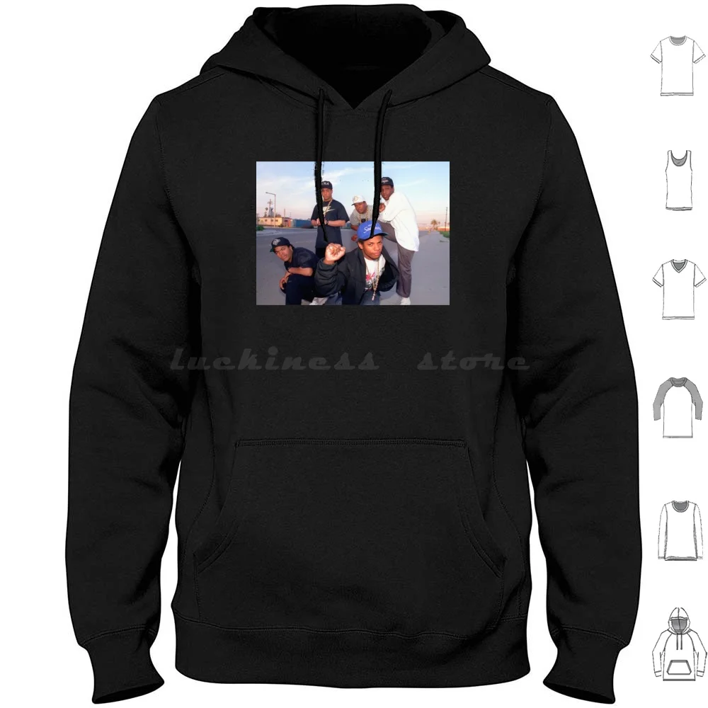 

N.W.A Original Hoodie cotton Long Sleeve Hip Hop 90S Nwa Vintage Rap Old School Hood Thugs California Los Angeles West Coast