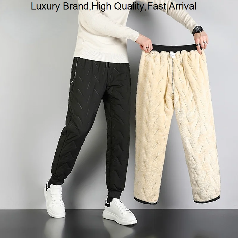 

Мужские зимние теплые флисовые хлопковые водонепроницаемые повседневные спортивные брюки 7XL модные брендовые свободные утепленные штаны для бега 2023