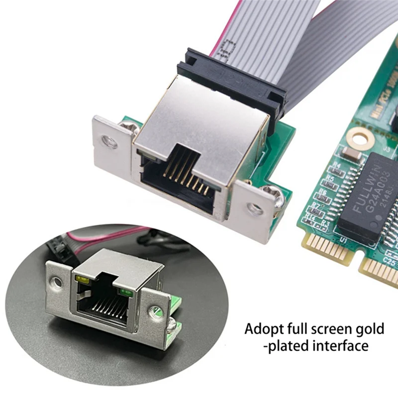 Новая сетевая карта Mini PCI-E 1000 Мбит/с Gigabit Ethernet NIC-адаптер RTL8111F PCI Express 10/100/1000M RJ45 LAN