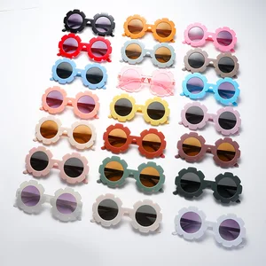2022 New Sun Flower Round Cute Kids Sunglasses UV400 for Boy Girls Toddler Lovely Baby Sun Glasses C in Pakistan