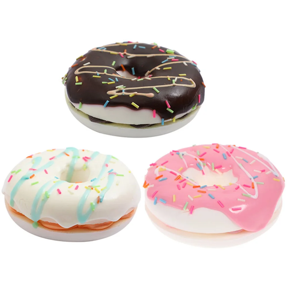 

3Pcs Donut Models Fake Donut Fake Prop Photography Donut Prop Tabletop Decor