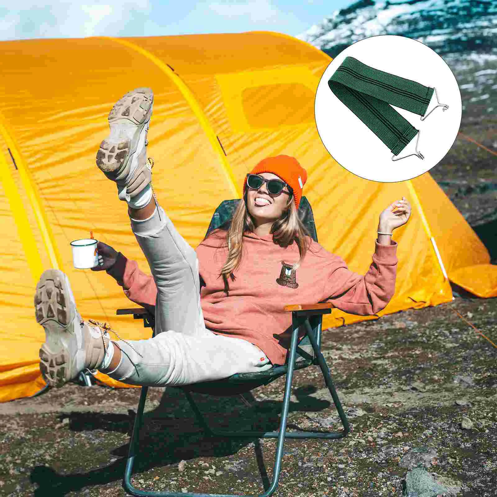 

5 Pcs Reinforcement Strap Recliner Chair Belt Anti-break Foldable Beach Chairs Thicken Elastic Band Folding Lounge Hangings