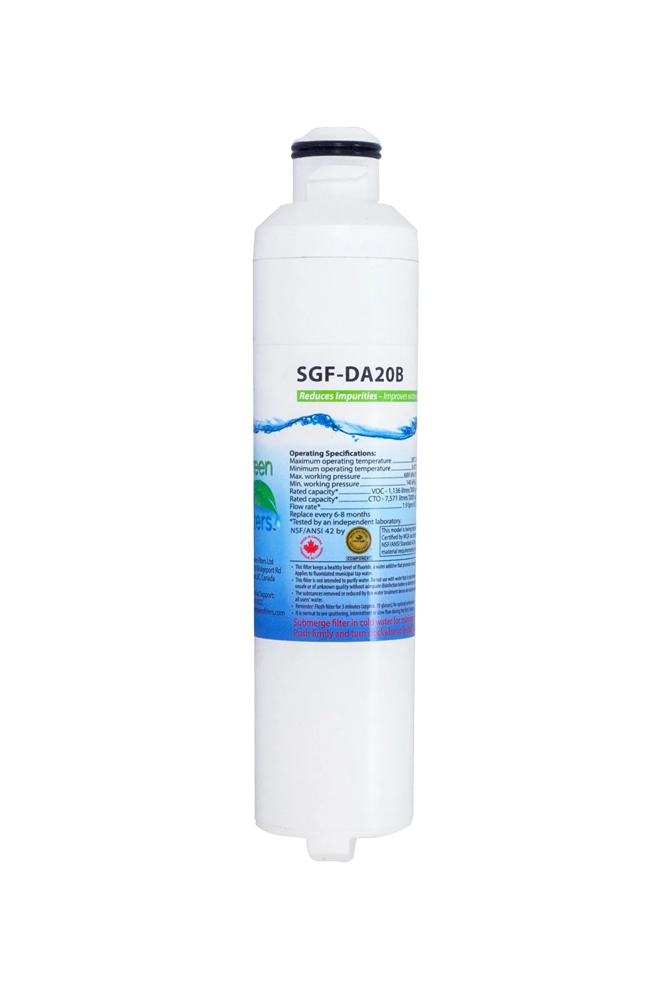 

Replacement Water Filter for Samsung DA29-0020B, DA2900019A, DA2900020A- 2