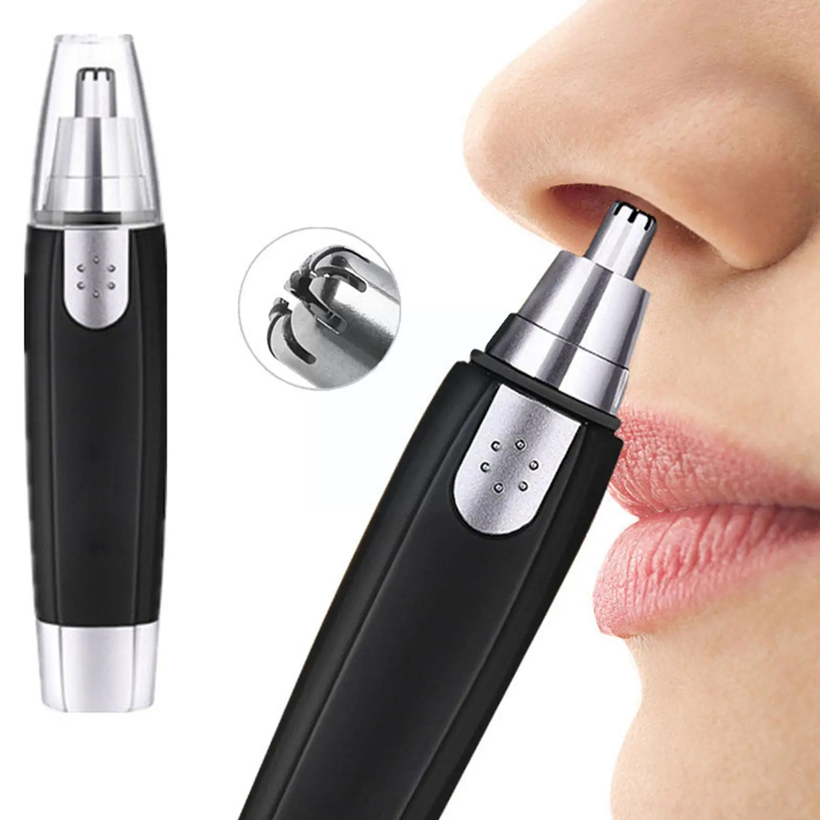 

Electric Nose Hair Trimmer Implement Shaver Men Women Clean Man Kit Eyebrow Trimer Remover Trimmer Shaver Neck Ear M2r1
