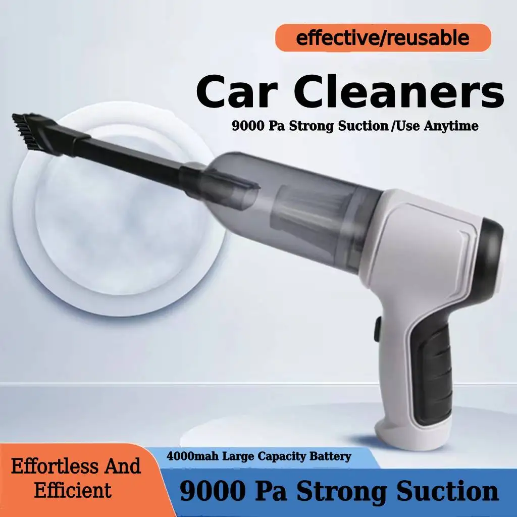 

9000 Pa Wireless Handheld Car Vacuum Cleaner 1200mAh High Power Durable Rechargeable Travel Wet Lightweight for Home Office
