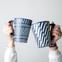 creative embossed mug household ceramic milk coffee cup water cup lovers mug coffee cup tea cup fall mug