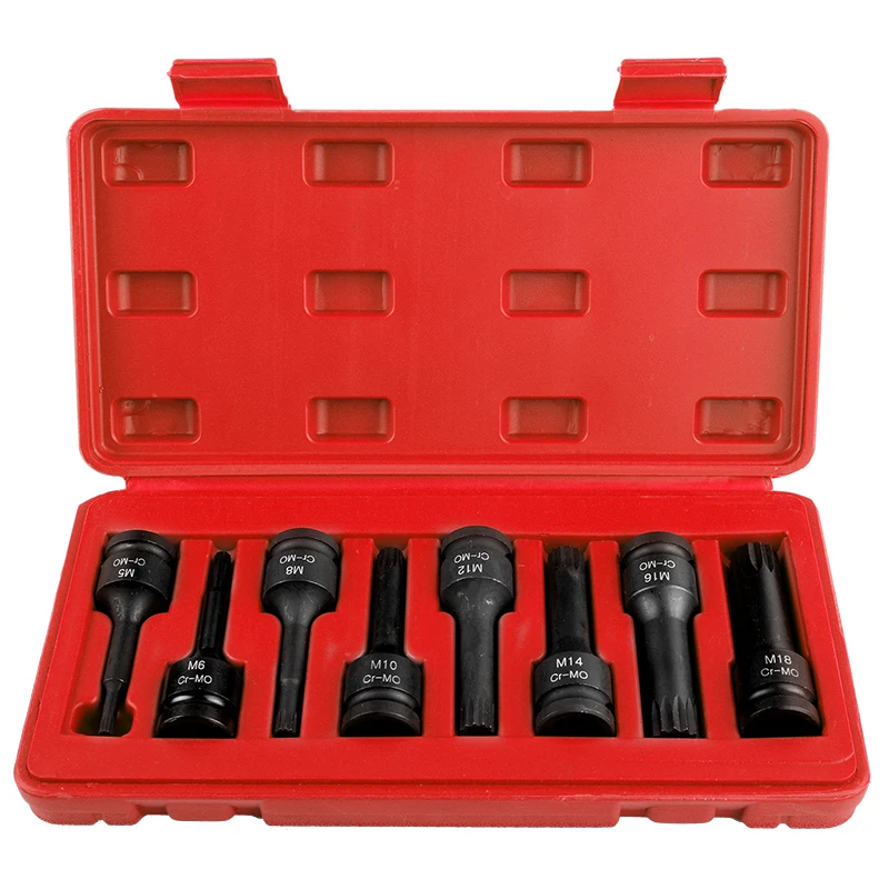 

Набор ударных шестигранных головок Hi-Spec, 12 шт., шестигранные ключи, биты для отвертки, Торцевые гаечные ключи, инструменты 1/2 дюйма, квадратны...