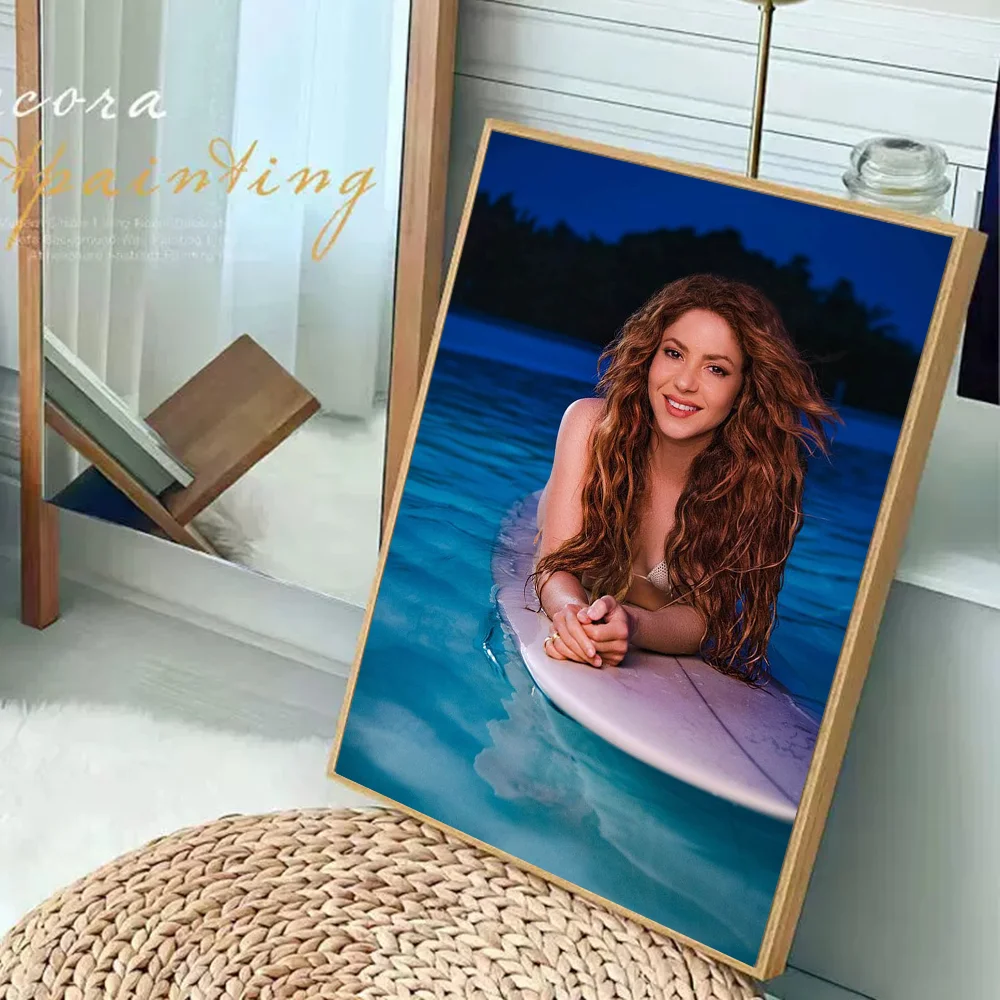 Поп-культура графика Shakira самоклеящийся художественный постер HD качество