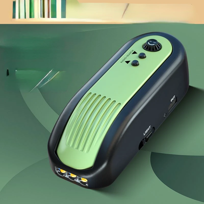 

Emergency Flashlight Self-Generating Hand-Cranking Rechargeable Radio Disaster Prevention with Solar Multi-Function