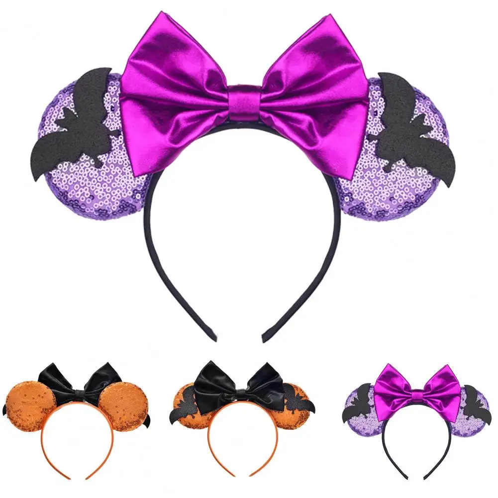 

Ободок для волос на Хэллоуин, декоративный реквизит для праздника, блестящий бант со стразами, ободок для волос для вечевечерние НКИ, для фе...