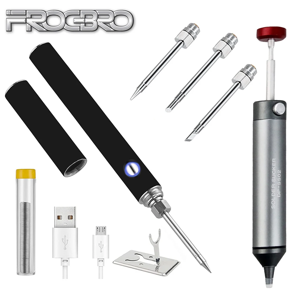 Беспроводной паяльник FrogBro, портативный паяльник с зарядкой от USB, 20 Вт
