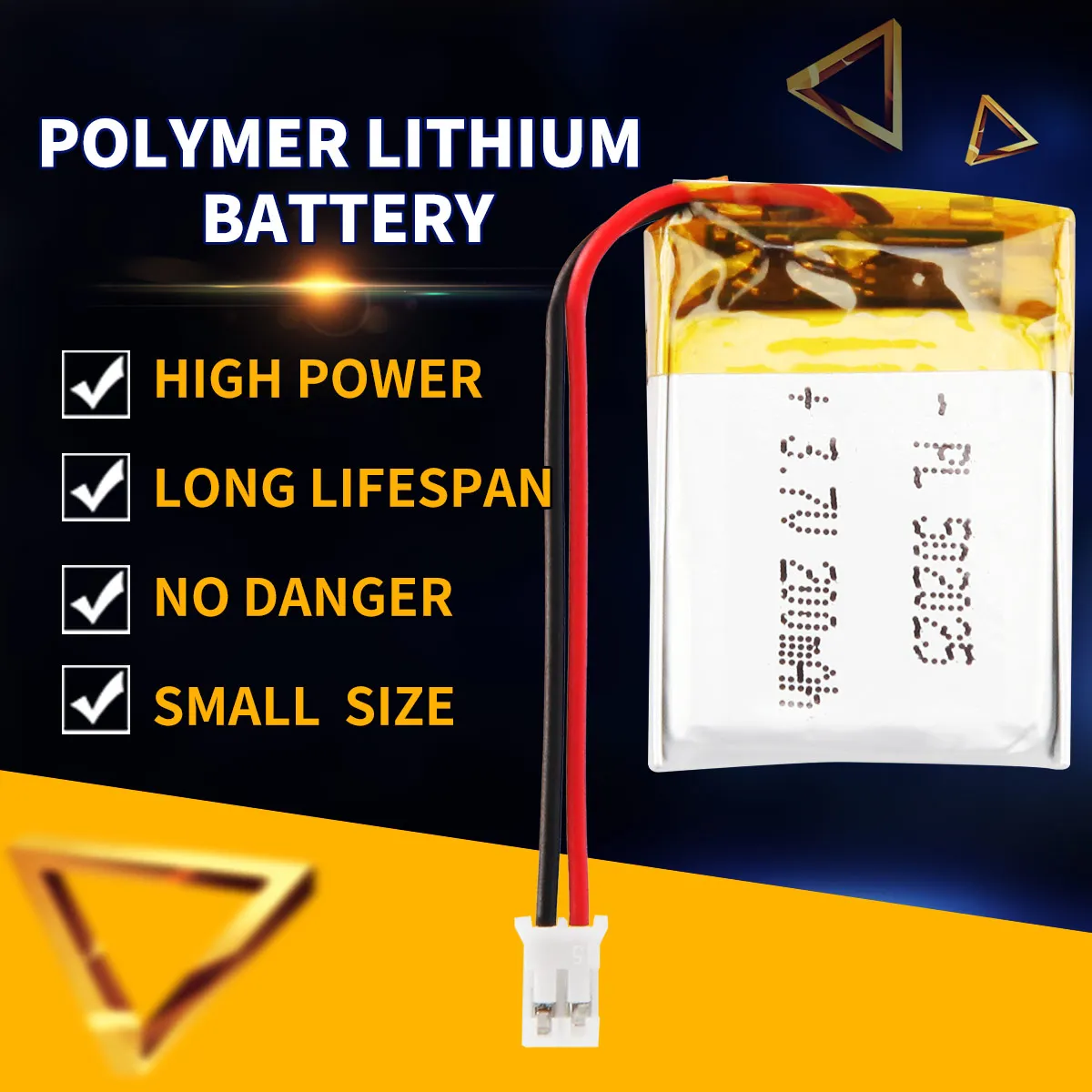 

3.7V 200mAh 502025 Rechargeable Battery Lithium Polymer Batterie Li-ion for Mobile Phone Drilling Machine Earphone MP4