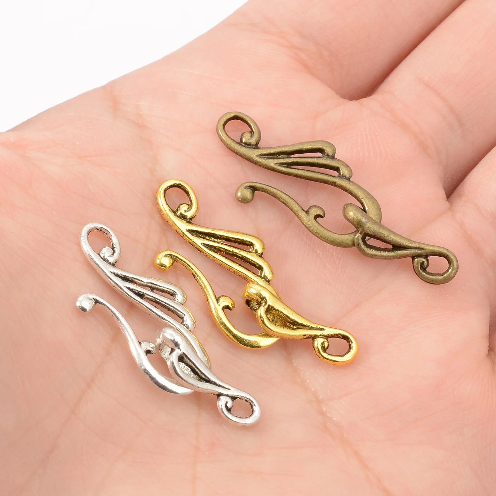

10pcs Antique Bronze Gold Musical Note Shape DIY Earrings Clasps Hooks For Earring Jewelry Making Supplies