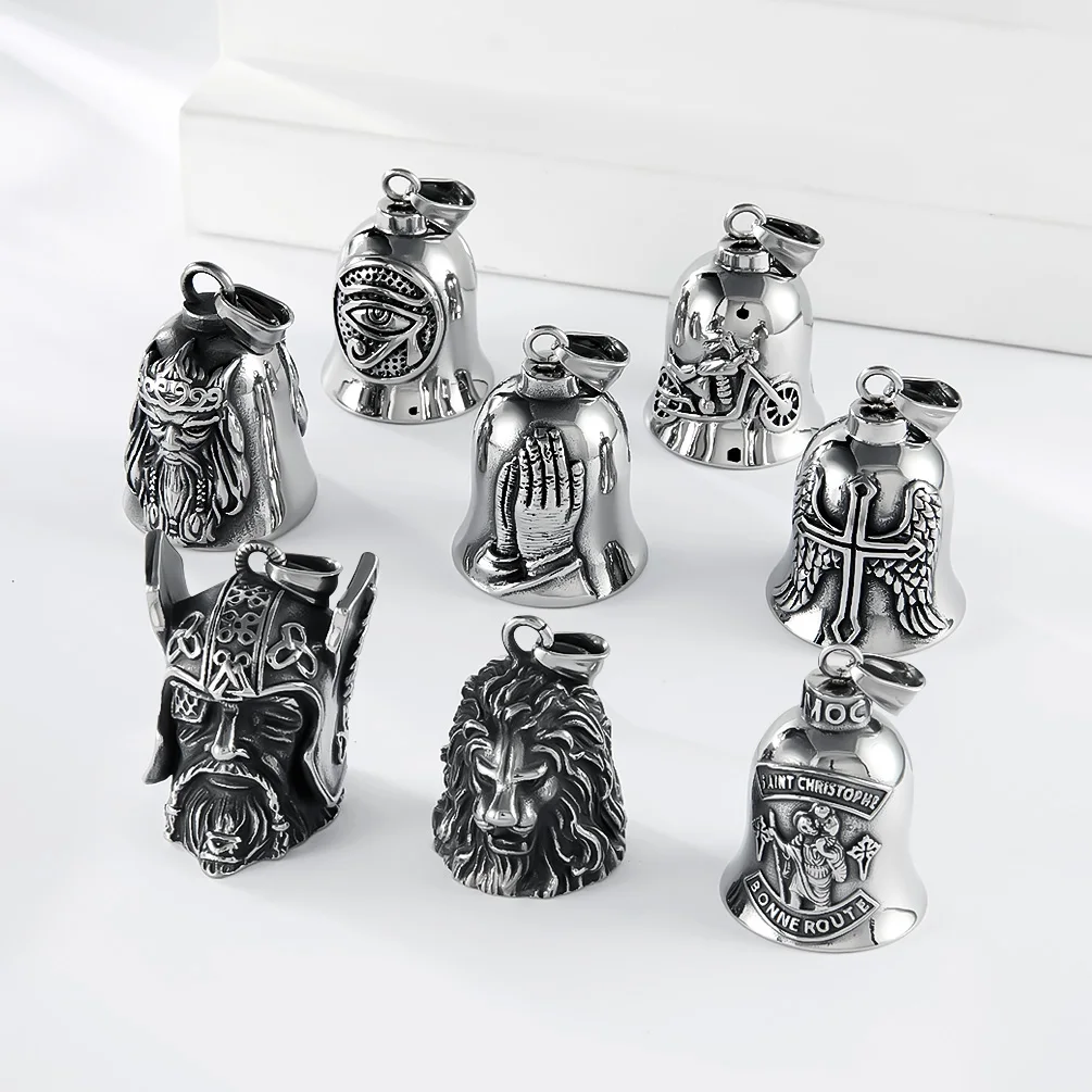 JHSL, новинка, мужское эффектное ожерелье, подвеска в виде колокольчика, цепочка из нержавеющей стали, серебристого цвета, модные ювелирные изделия, оптовая продажа