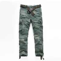 mens autumn casual pants with belt safari style camouflage pants multi pockets cargo pants fashion overalls tooling trousers