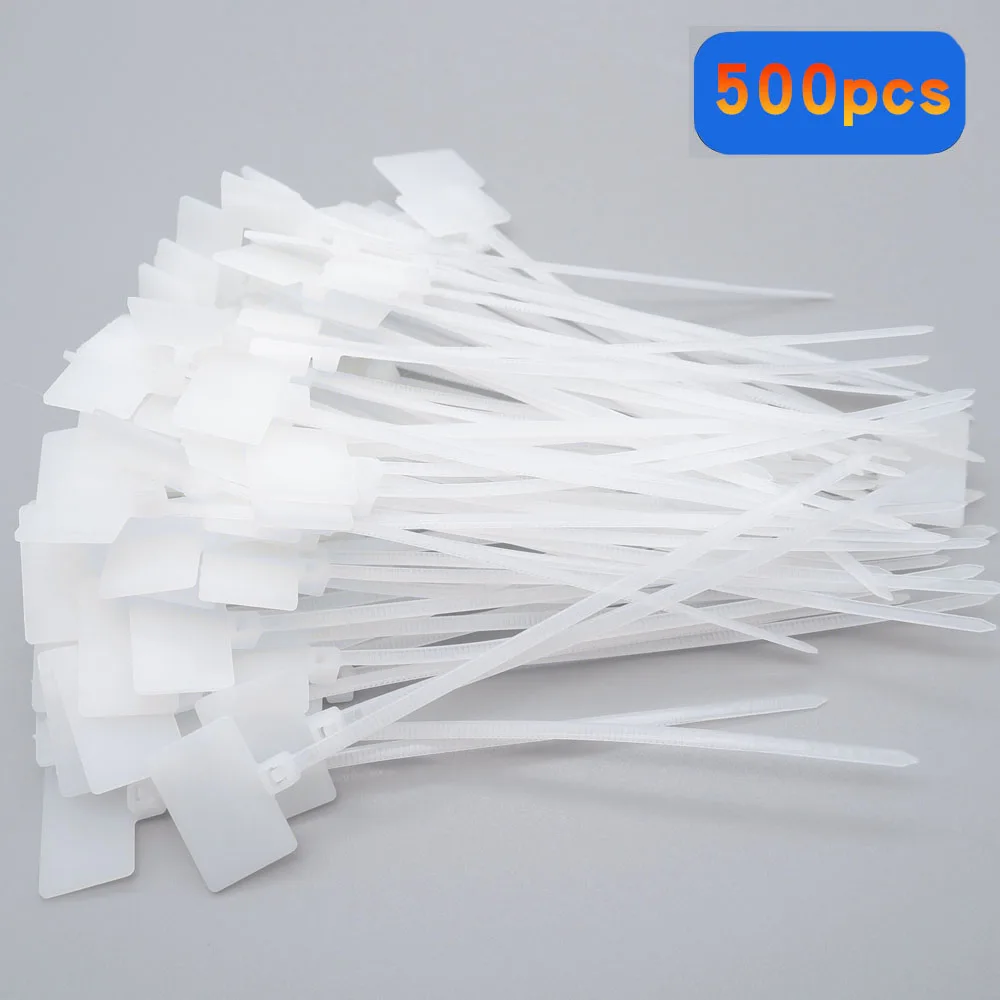 500 шт. нейлоновые кабельные стяжки, пластиковые петлевые маркеры, самоблокирующиеся молнии, фиксирующие ремни для офисной сети, маркеры 4x150 мм, 3x100 мм, 4x200 мм