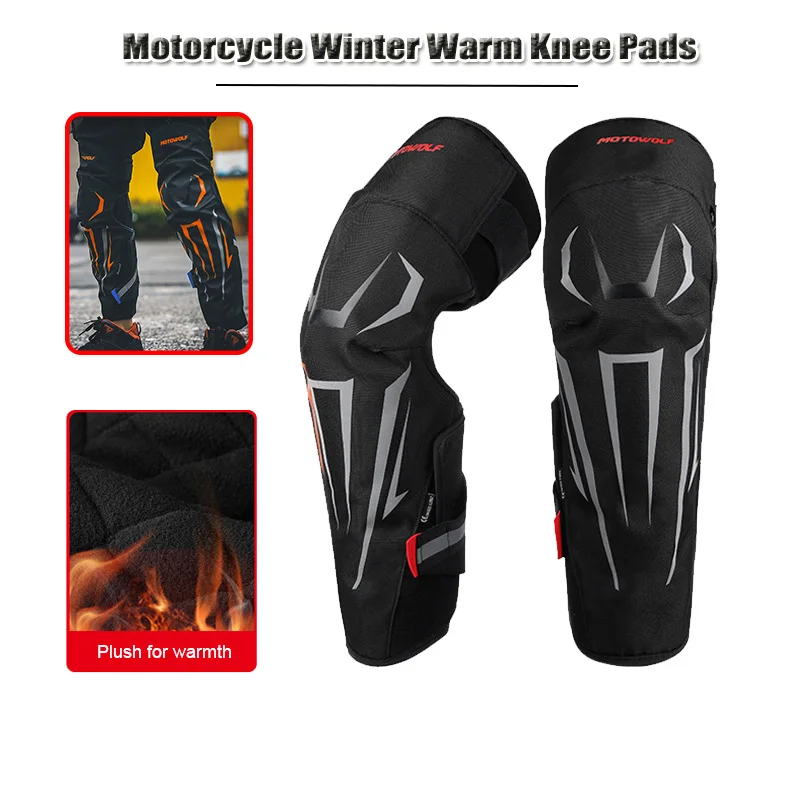 

Motowolf Motorcycle Knee Pads Long Style Warm Motorcycle Knee Guard For Winter Built In CE Protection Motocross Accessories