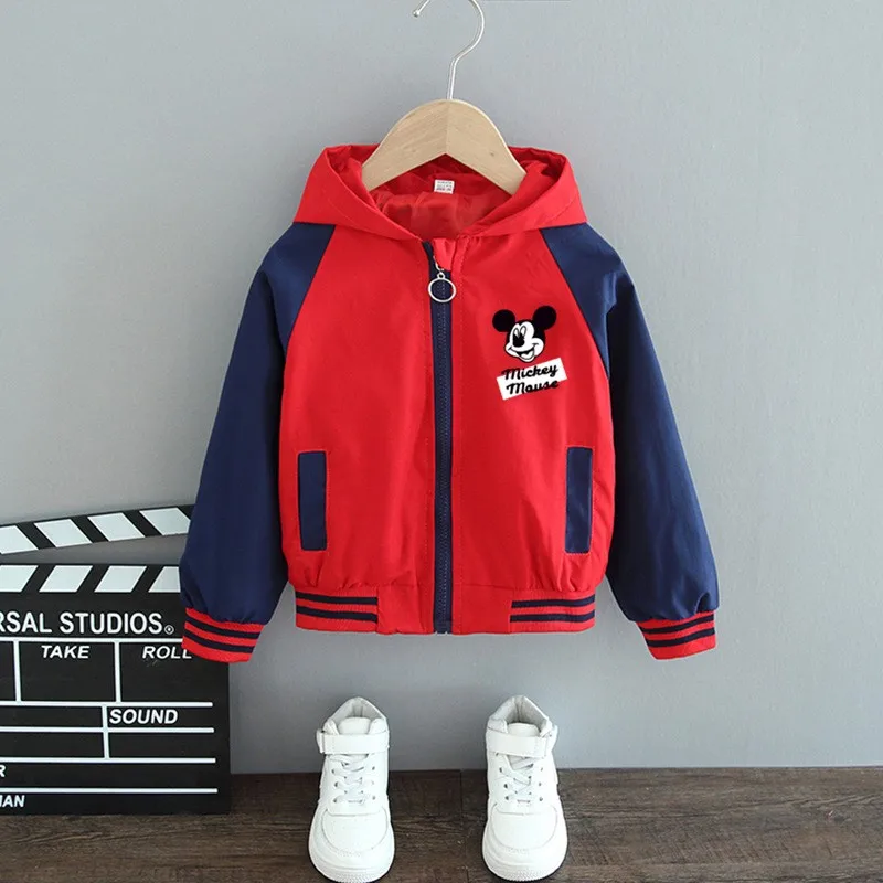 

Spring Autumn New Children's Clothing Cartoon Mickey Minnie Jacket Boys Girls Baby Outing Clothes Jacket Children Hooded jacket