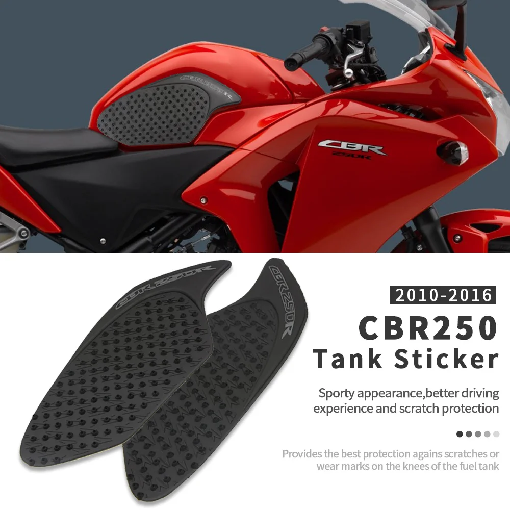 

Motorcycle Anti slip Tank Pad 3M Side Gas Knee Grip Traction Pads Protector Stickers CBR250 New For Honda CBR 250 2010-2015 2016
