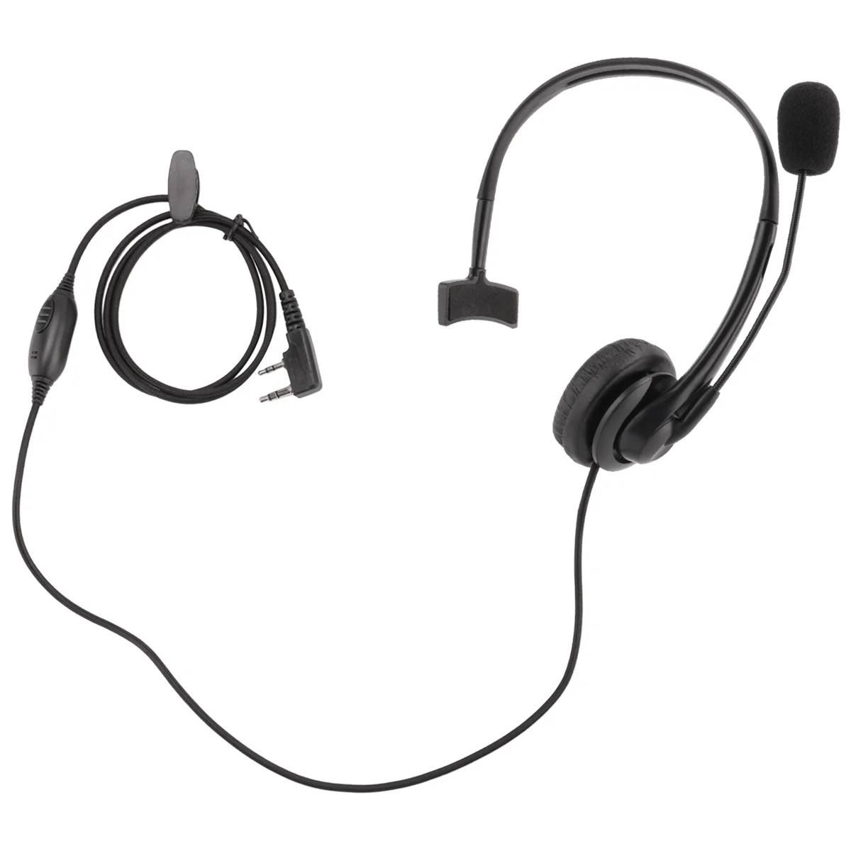 2-контактная микрофонная гарнитура PTT для KENWOOD RETEVIS BAOFENG UV5R 5R/888S