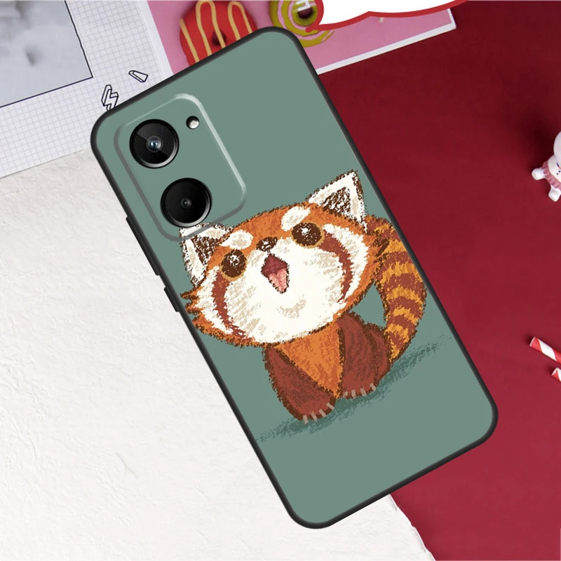 Чехол с изображением Красной панды для Realme 10 Pro Plus 8 9 C35 C31 C30 C11 C15 C21Y C25Y GT Neo 3T 2T 5