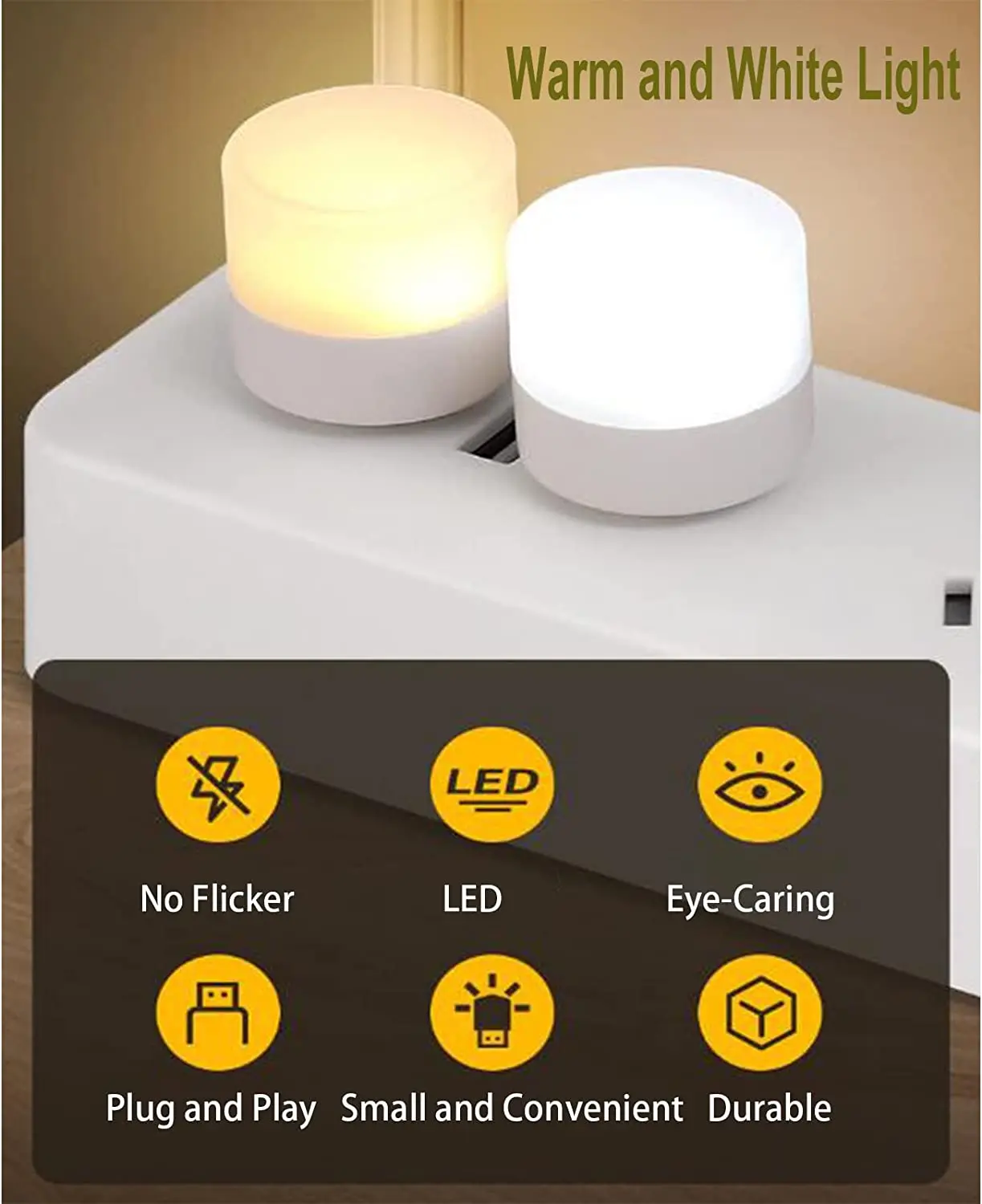 1/2/3/6 USB светодиодный мини-светильник ночник с USB-разъемом светильник для
