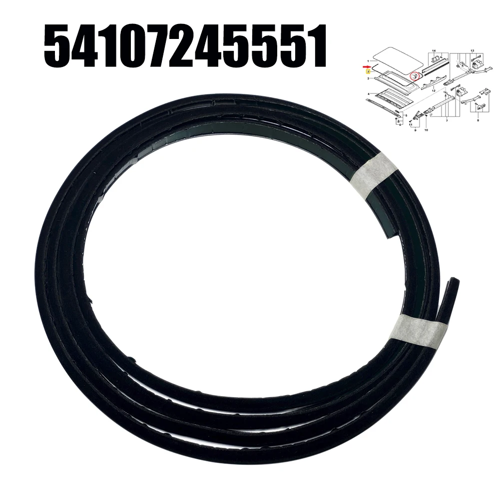 

1pc Car Sunroof Sliding Seal Gasket Overhead Roof Glass Seal Moulding Weather Strip 54107245551 For BMW 5er E39 E60 F10 F01