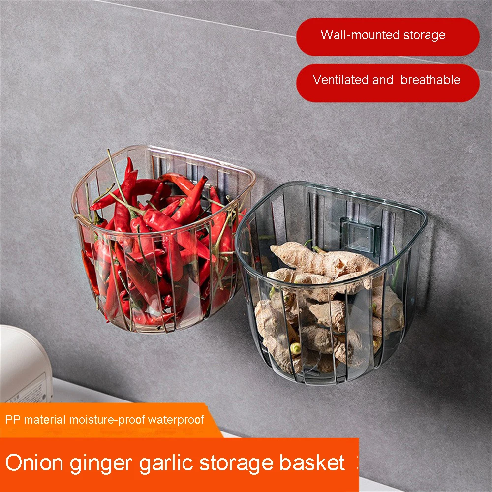 

Portable Kitchen Multiple Use Of One Object Tools Punch-free Paste Open Household Storage Basket Wall-mounted No Trace Flexible