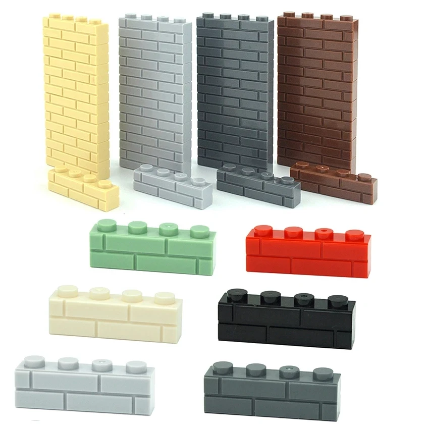 Толстая стена фигурки кирпичи совместимые с 98283 15533 DIY 1x2 1x3 1x4 1 + 2 точки