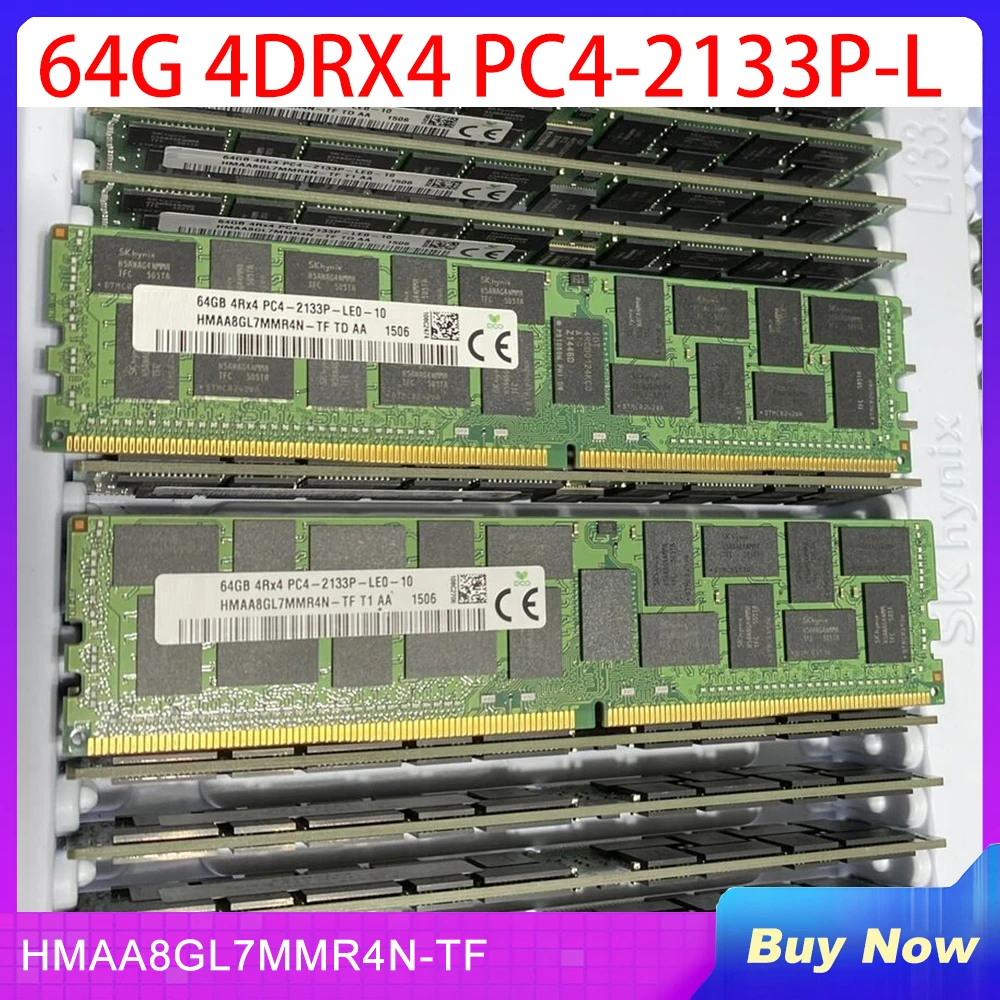 

1 PCS Memory For SK Hynix RAM 64GB 64G 4DRX4 PC4-2133P-L HMAA8GL7MMR4N-TF