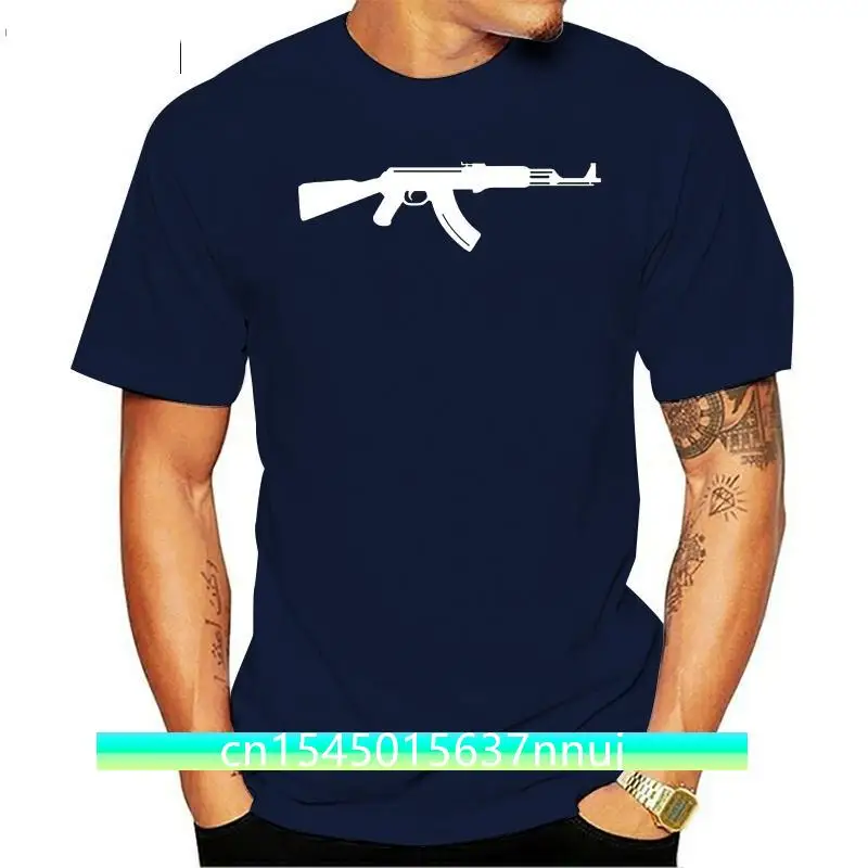 Футболка ak 47 100% хлопок S-XXXL homme подарок модная весенняя рубашка для отдыха