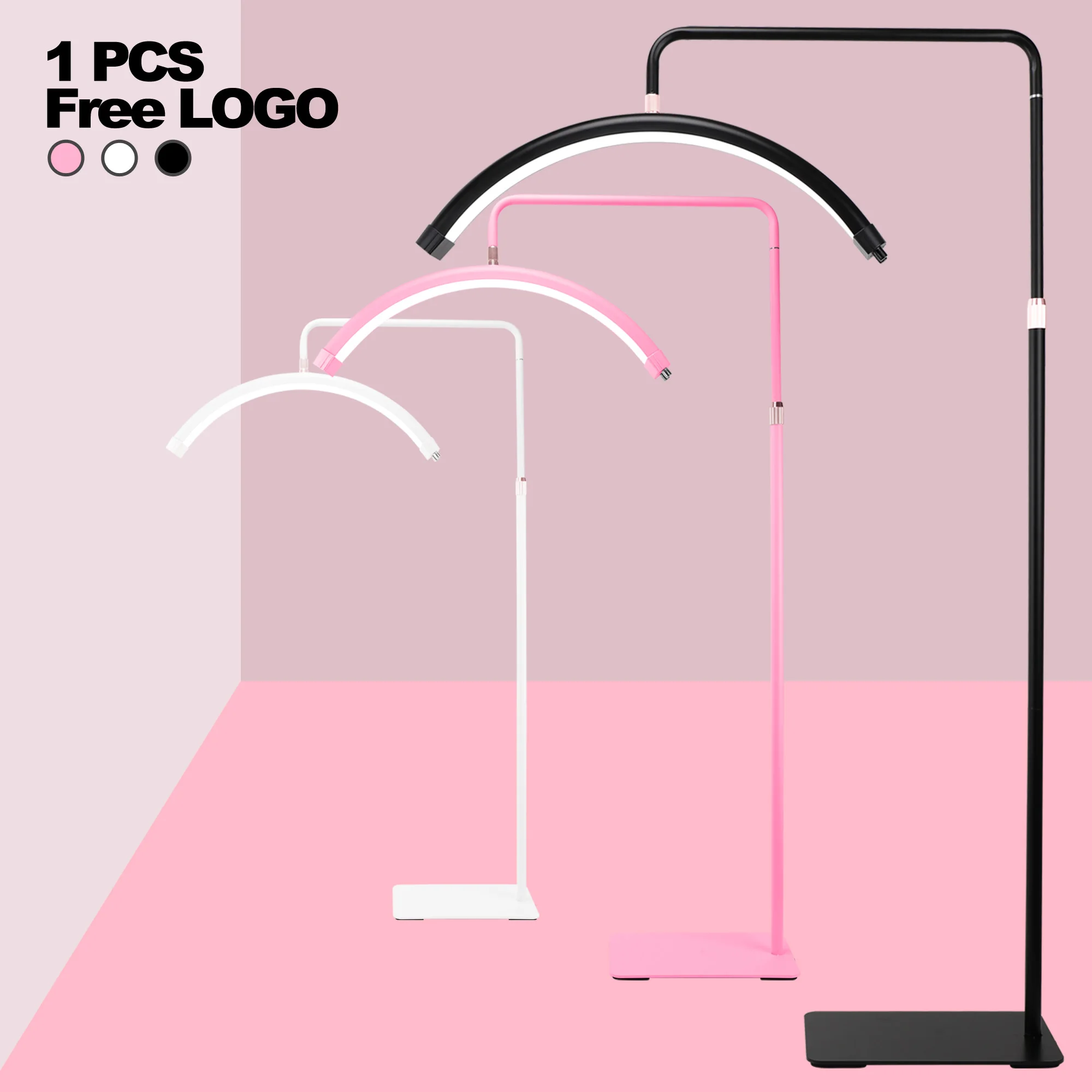 

Custom Logo Bicolor 50W LED Moon Lash Light for Makeup Tattoo Artists Ring Eyelash Light Beauty Eyebrow Photographic Lighting