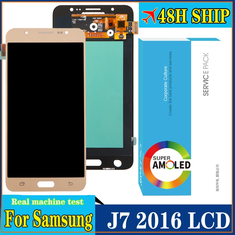 Оригинальный/OLED/TFT ЖК-дисплей для Samsung Galaxy J7 2016 J710 сенсорный экран дигитайзер в