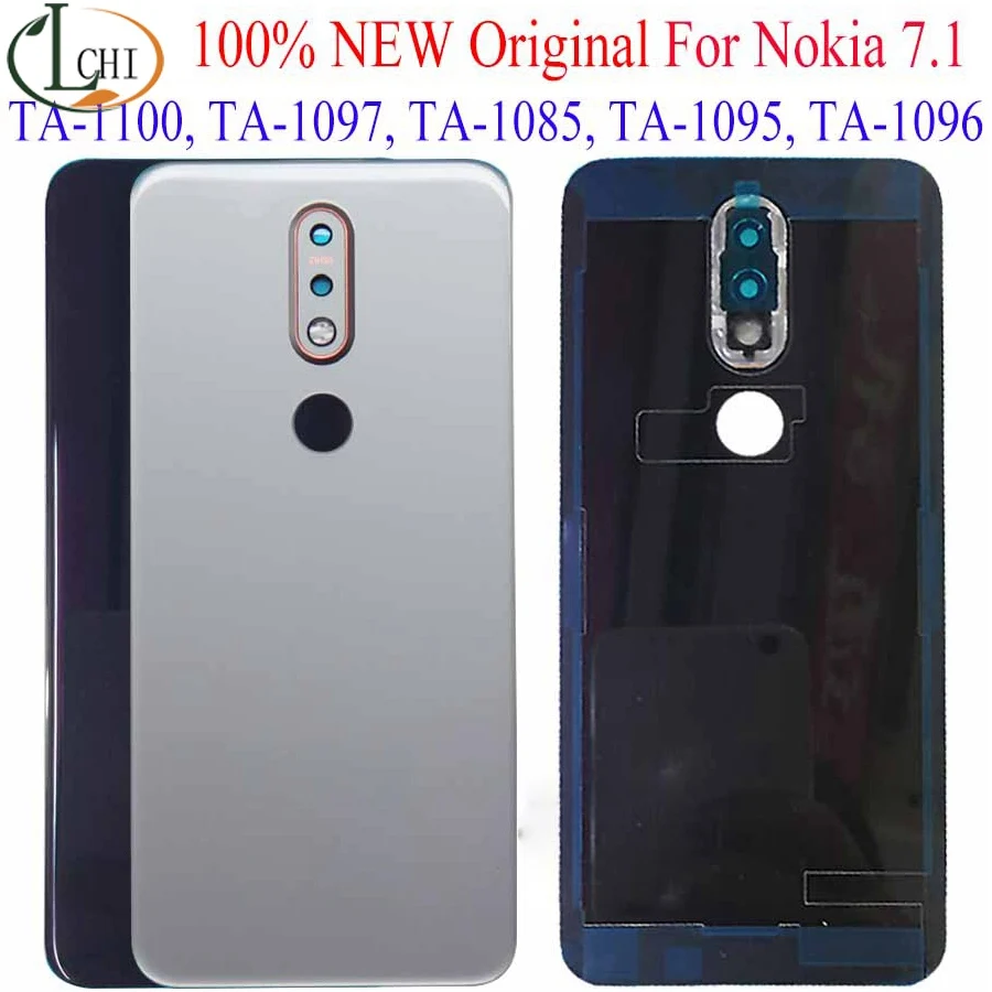 

Original For Nokia 7.1 battery cover Door For Nokia 7.1 Back Battery Cover with Camera Lens Replacement Parts TA-1100 TA-1096