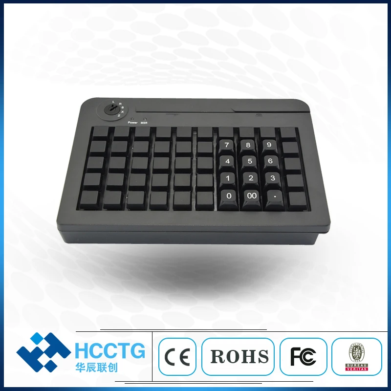 

50 Keys Programmble Keyboard with Mag-stripe Card Reader KB50M