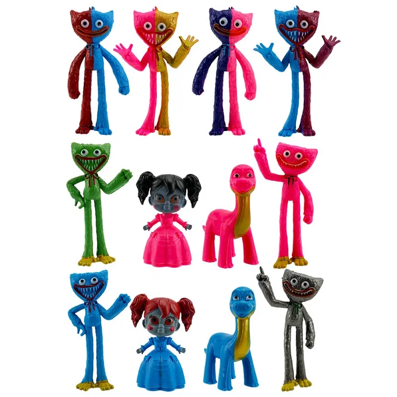 

12pcs/set Huggy Wuggy Game Action Figures Sausage Monster Poppy Playtime Bobby s Model Decoration 6-11CM Toys Gifts for Boys