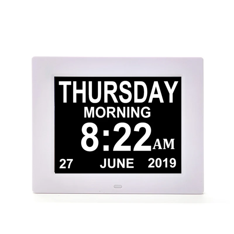 

New Item alarm smart wall clock wifi 8INCH calendar clock with day of week