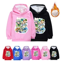 2022 disney toy story cartoon print autumn and winter childrens clothing boys and girls fleece hoodie sweater 3 16y