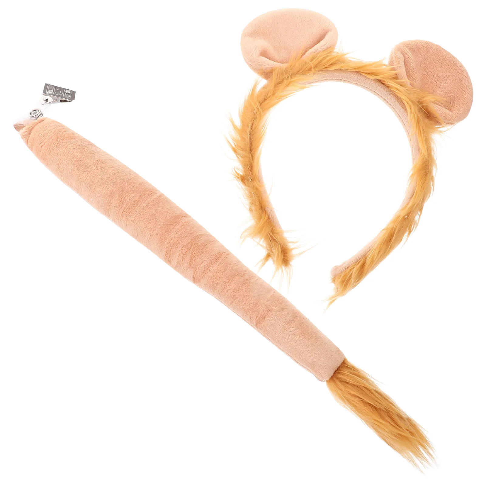 

Lion Headband Set Party Supply Halloween Costume Stage Performance Jungle Animals Eye-catching Headdress Ears Tail