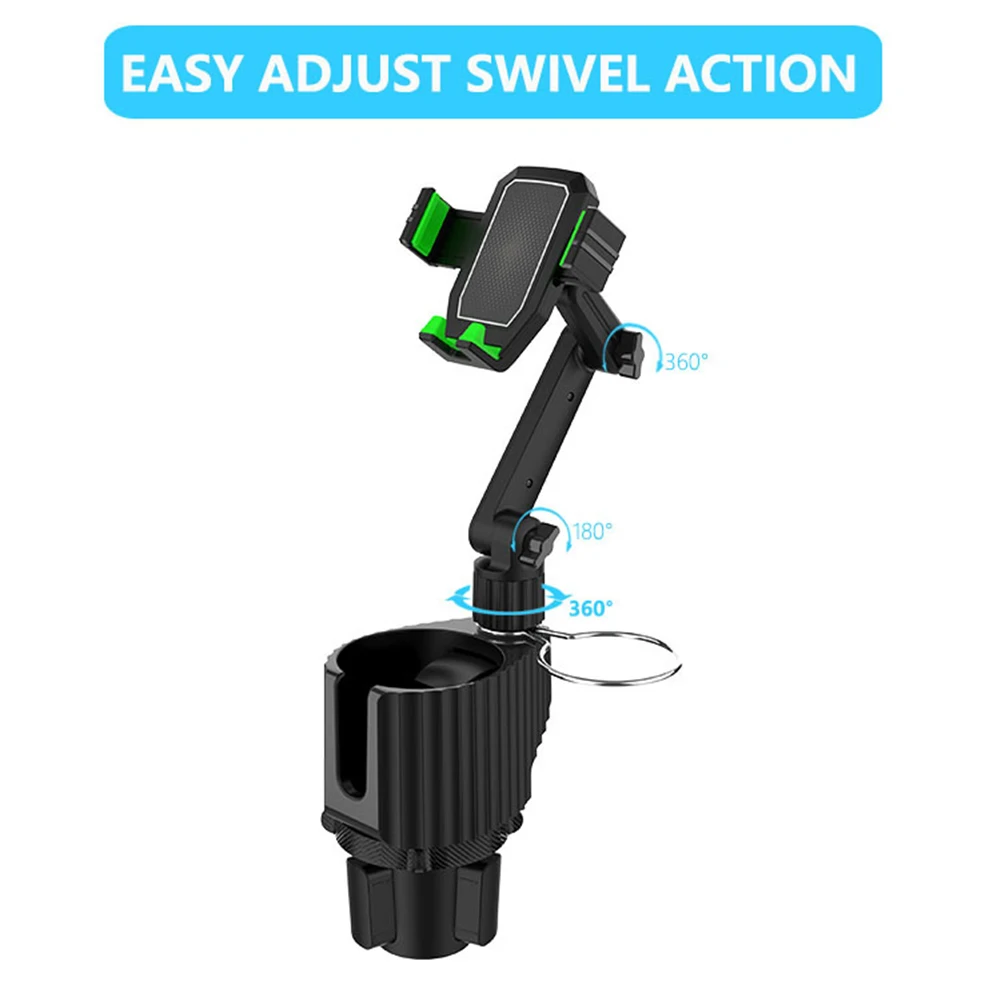 

Newest 3 in 1 Car Cup Holder Cellphone Mount Stand Adjustable Car Cup Phone Mount Drink Bottle Holder Universal Accessories