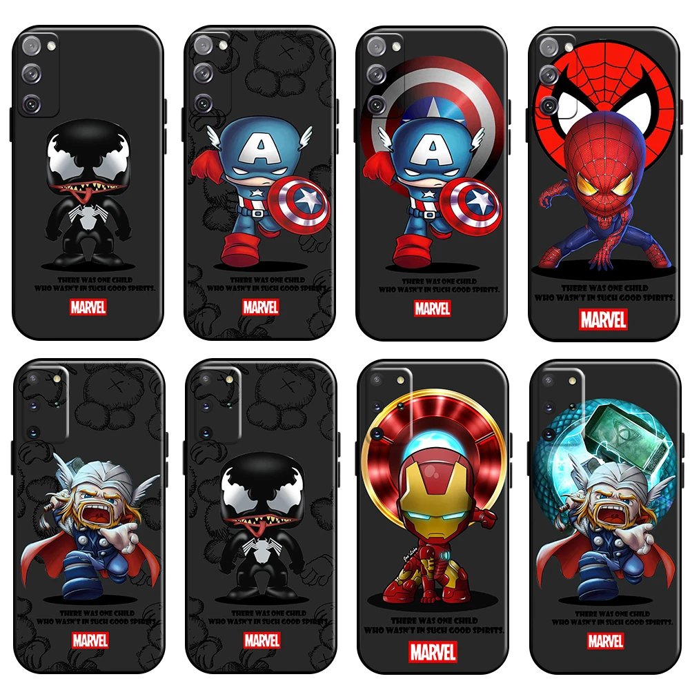 

Marvel Cartoon Spiderman Phone Case For Samsung Galaxy S22 S21 S20 Ultra FE 5G S10 10E S9 Plus Lite Funda Carcasa Coque TPU